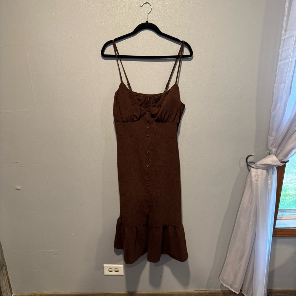 No Boundaries Chocolate Button-Up Blouse